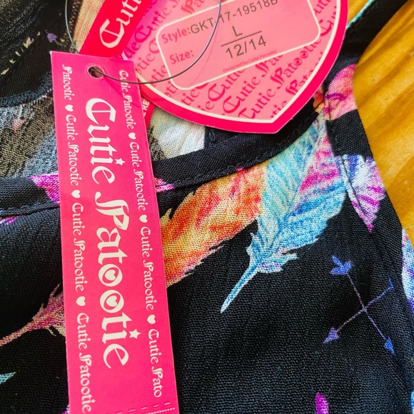 Cutie Patootie Feather Tassel Top Girl’s Large - Picture 5 of 5